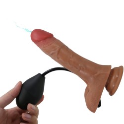 slip harnais universel avec gode vibrant et squirting 15,5 cm mulato