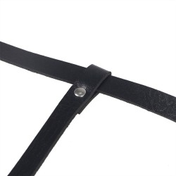 harnais de corps en cuir noir taille unique