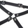 harnais de taille et de jambes en cuir noir taille unique