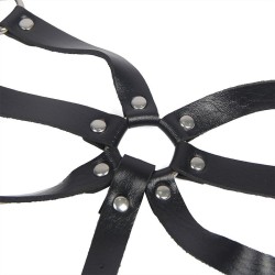 harnais corps sangles ajustables cuir noir taille unique
