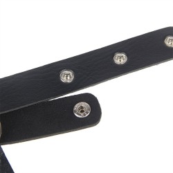 harnais poitrine chaîne s en cuir noir taille unique