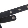 harnais poitrine chaîne s en cuir noir taille unique