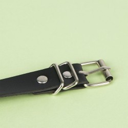 chaîne cuir ceinture noire taille unique