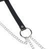 chaine bague cuir ceinture noir taille unique