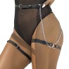 harnais ceinture cuir noir taille unique