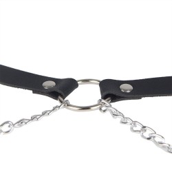 harnais ceinture cuir noir taille unique