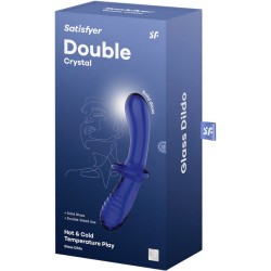 gode double cristal bleu