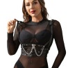 harnais corset avec chaîne détail taille unique