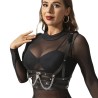 harnais corset avec chaîne détail taille unique
