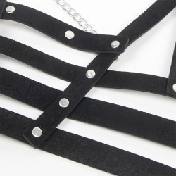 harnais corset avec chaîne détail taille unique