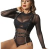harnais avec sangles et chaîne détails taille unique