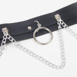 harnais ceinture et jarretières avec anneaux et chaîne détail taille unique