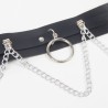 harnais ceinture et jarretières avec anneaux et chaîne détail taille unique