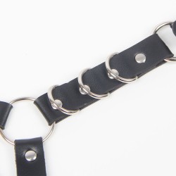 harnais ceinture et jarretières avec anneaux et chaîne détail taille unique
