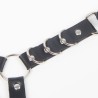 harnais ceinture et jarretières avec anneaux et chaîne détail taille unique