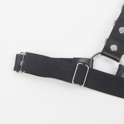 harnais ceinture et jarretières avec anneaux et chaîne détail taille unique