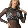 soutien-gorge harnais et collier avec chaîne s taille unique