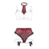 costume d'écolière sexy avec soutien-gorge l-xl
