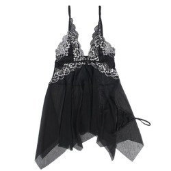 babydoll tissu tulle poitrine dentelle l-xl