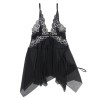 babydoll tissu tulle poitrine dentelle l-xl