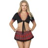 costume d'écolière sexy avec haut s-m