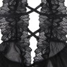 teddy halter neck dos nu dentelle noir s-m