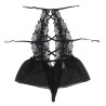 teddy halter neck dos nu dentelle noir l-xl