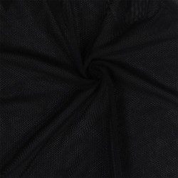 tissu tulle babydoll avec dentelle et détail fleur noir l-xl