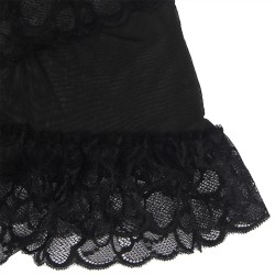 babydoll  bretelles réglables et dentelle transparente imprimé floral noir s-m