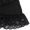 babydoll  bretelles réglables et dentelle transparente imprimé floral noir s-m