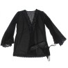robe en tissu transparent avec détail dentelle noir s-m
