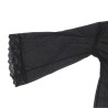 robe en tissu transparent avec détail dentelle noir s-m