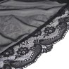 robe en tissu transparent avec détail dentelle noir s-m