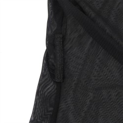robe en tissu transparent avec détail dentelle noir s-m