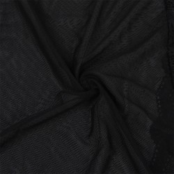 robe en tissu transparent avec détail dentelle noir s-m