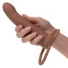maxx ribbed double pénétrateur 10 vibrations marron