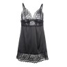 babydoll avec poitrine imprimé fleuri noir l-xl