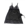 babydoll avec poitrine imprimé fleuri noir l-xl