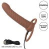 maxx ribbed double pénétrateur 10 vibrations marron
