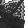 babydoll avec poitrine imprimé fleuri noir l-xl