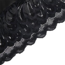 babydoll avec poitrine imprimé fleuri noir l-xl