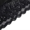 babydoll avec poitrine imprimé fleuri noir l-xl