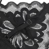 babydoll avec poitrine imprimé fleuri noir l-xl