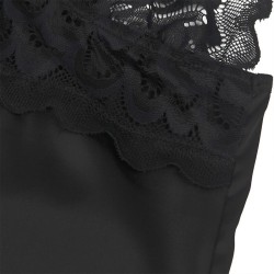 babydoll avec poitrine imprimé fleuri noir l-xl