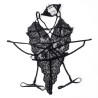 costume de police corps en dentelle noir l-xl