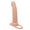 maxx double pénétrateur nervuré 10 vibrations flesh