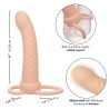 maxx double pénétrateur nervuré 10 vibrations flesh