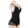 teddy détail dentelle florale noir l-xl