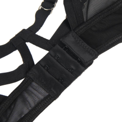 ensemble deux pièces de soutien-gorge transparent et bandes s-m
