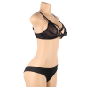 ensemble deux pièces de soutien-gorge transparent et bandes s-m